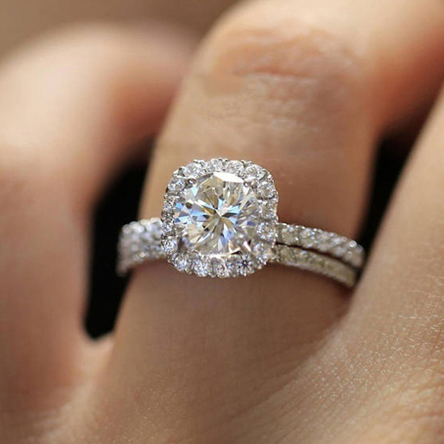 Rhinestone Alloy Rings R1755