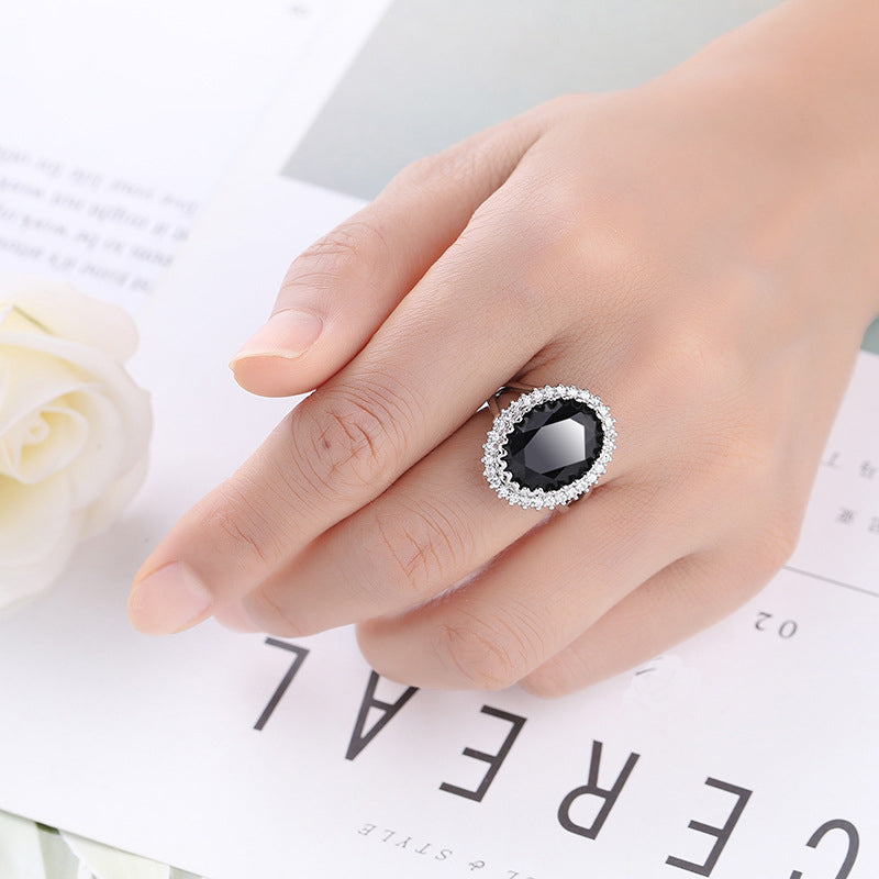 Oval Zircon Copper Ring R1761
