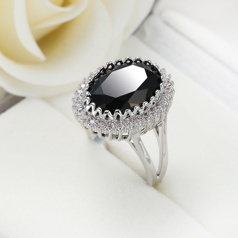 Oval Zircon Copper Ring R1761