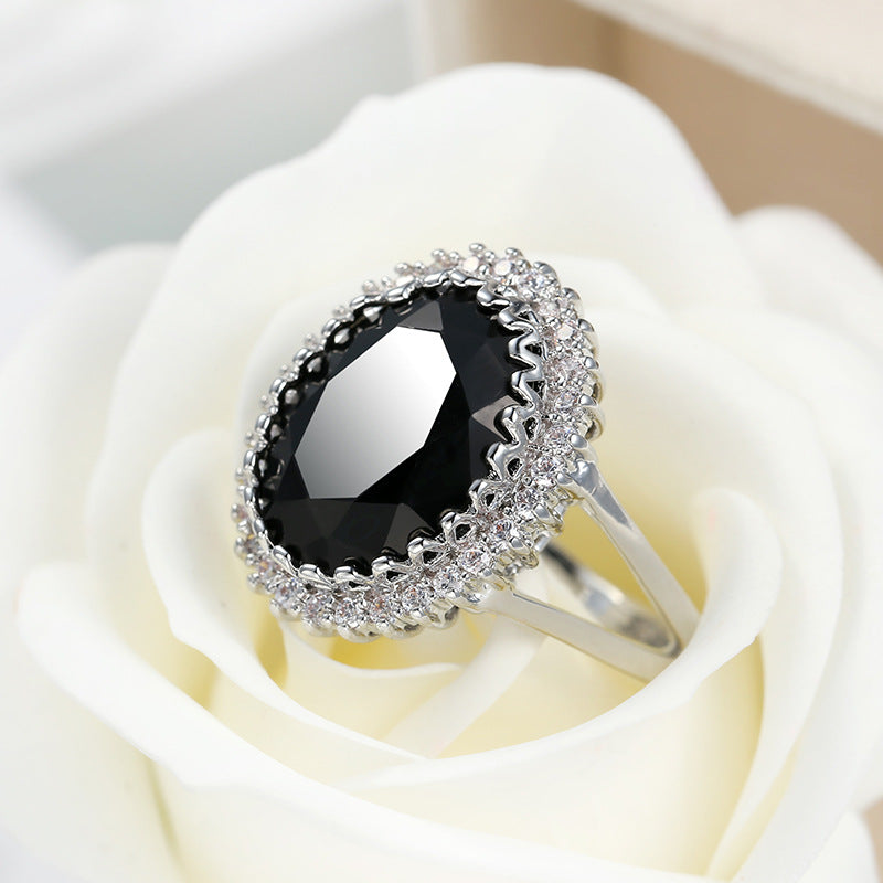 Oval Zircon Copper Ring R1761