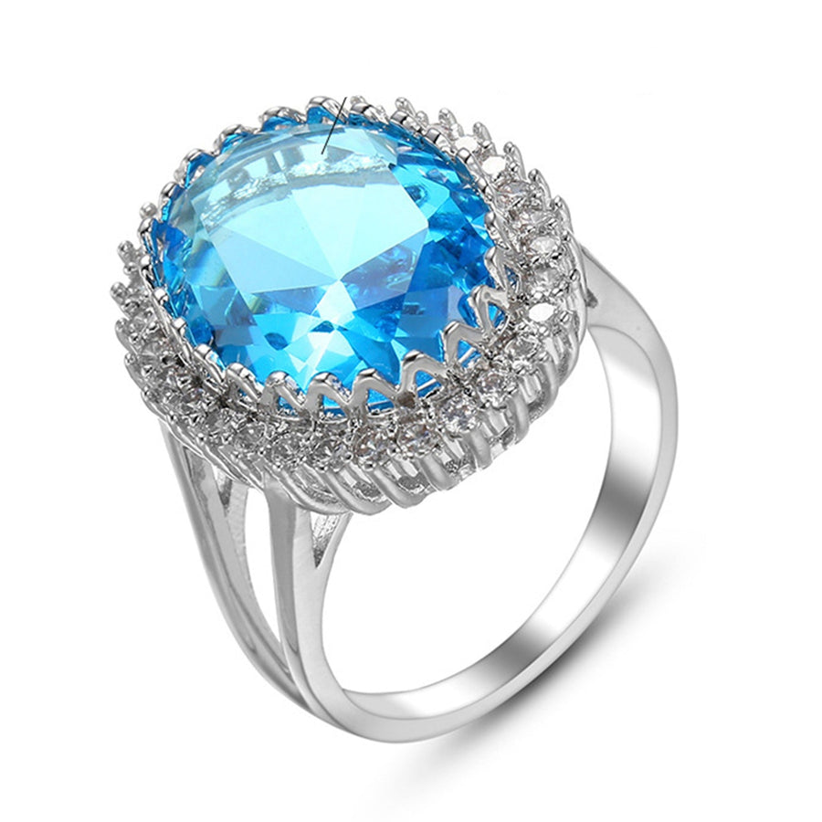 Oval Zircon Copper Ring R1761