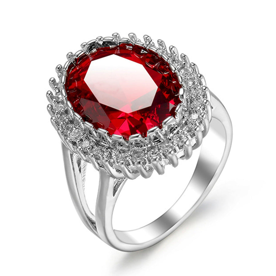 Oval Zircon Copper Ring R1761