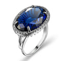 Oval Zircon Copper Adjustable Ring R1763