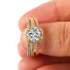 Zircon Copper Rings Set R1771