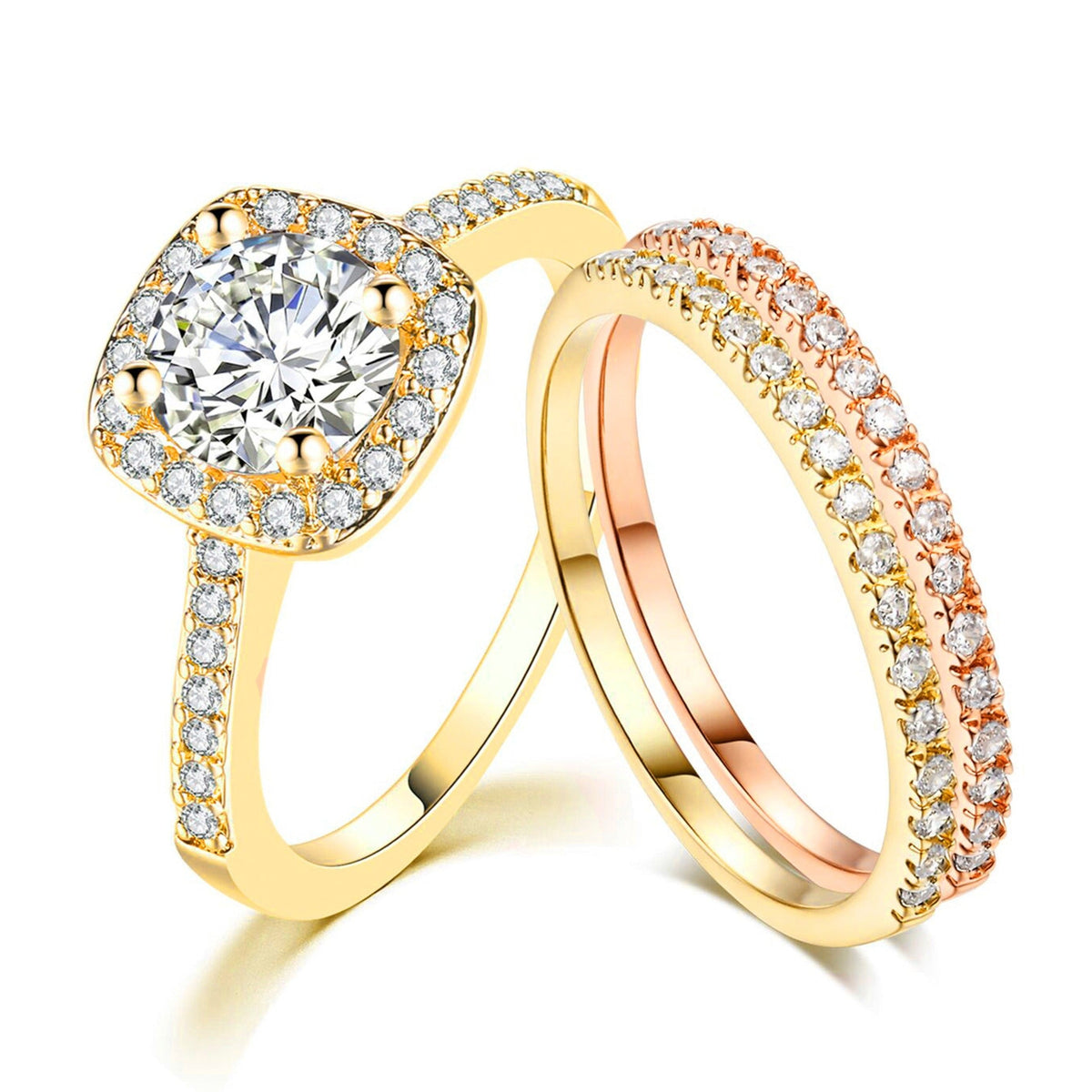 Zircon Copper Rings Set R1771