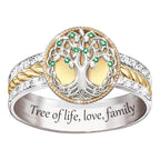 Tree Of Life Rhinestone Rings R1781