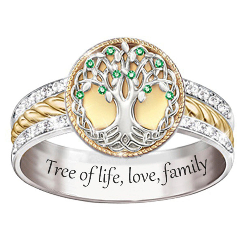Tree Of Life Rhinestone Rings R1781