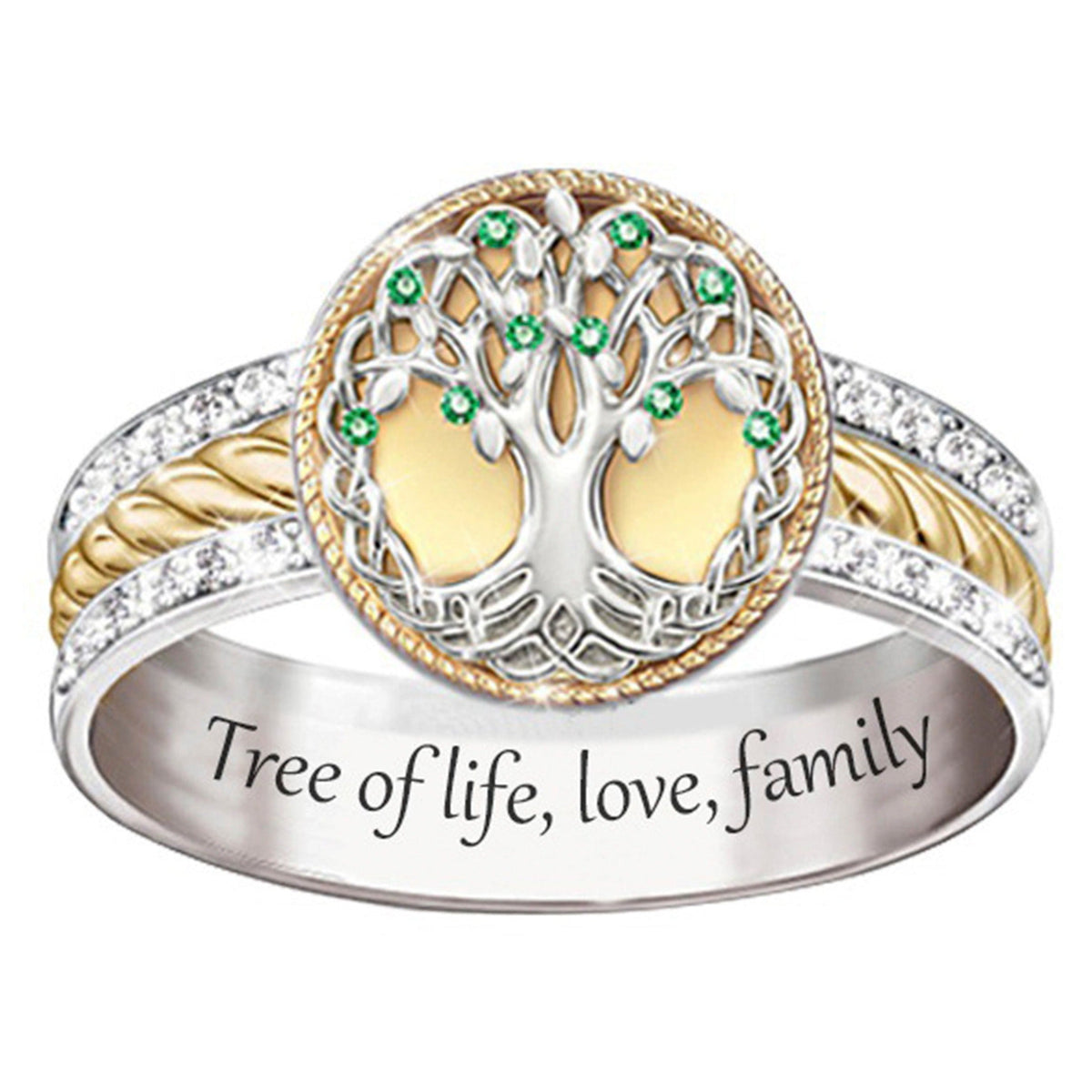 Tree Of Life Rhinestone Rings R1781