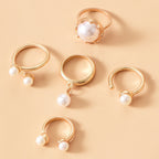 Pearl Alloy Joint Rings Set R1799