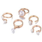 Pearl Alloy Joint Rings Set R1799