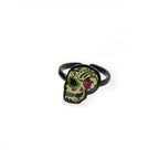 Floral Skull Copper Rings R1861