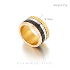 Roman Numerals Stainless Steel Ring R1862