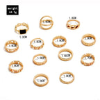 Geometry Alloy Rings Set R1904