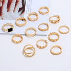 Geometry Alloy Rings Set R1904