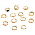 Geometry Alloy Rings Set R1904