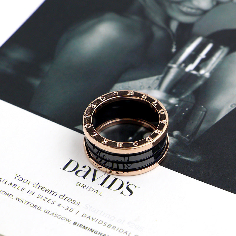 Roman Numerals Stainless Steel Ring R1905