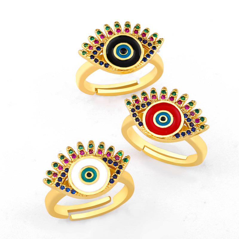 Evil Eye Zircon Ring R1993