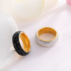 Rhinestone Stainless Steel Rings R2063