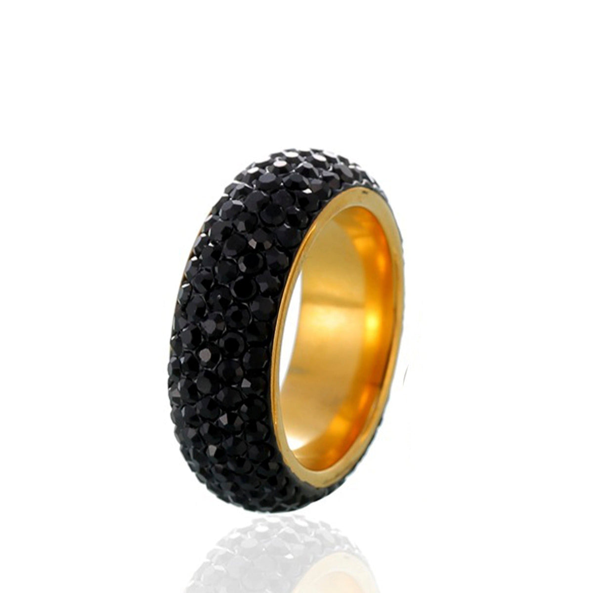 Rhinestone Stainless Steel Rings R2063