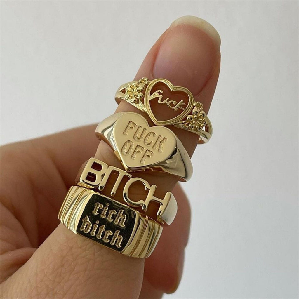 Geometry Alloy Rings Set R2105