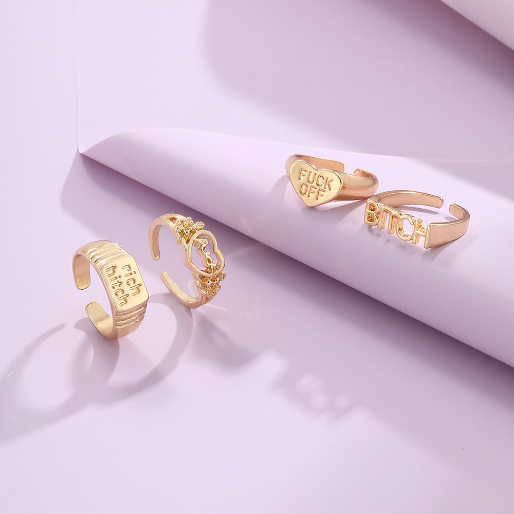 Geometry Alloy Rings Set R2105