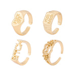 Geometry Alloy Rings Set R2105