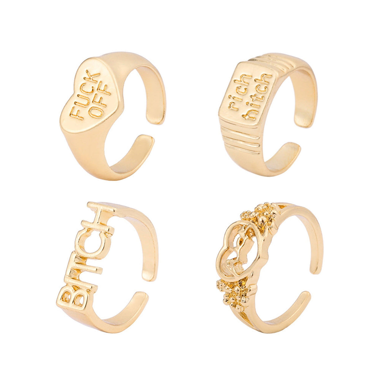 Geometry Alloy Rings Set R2105