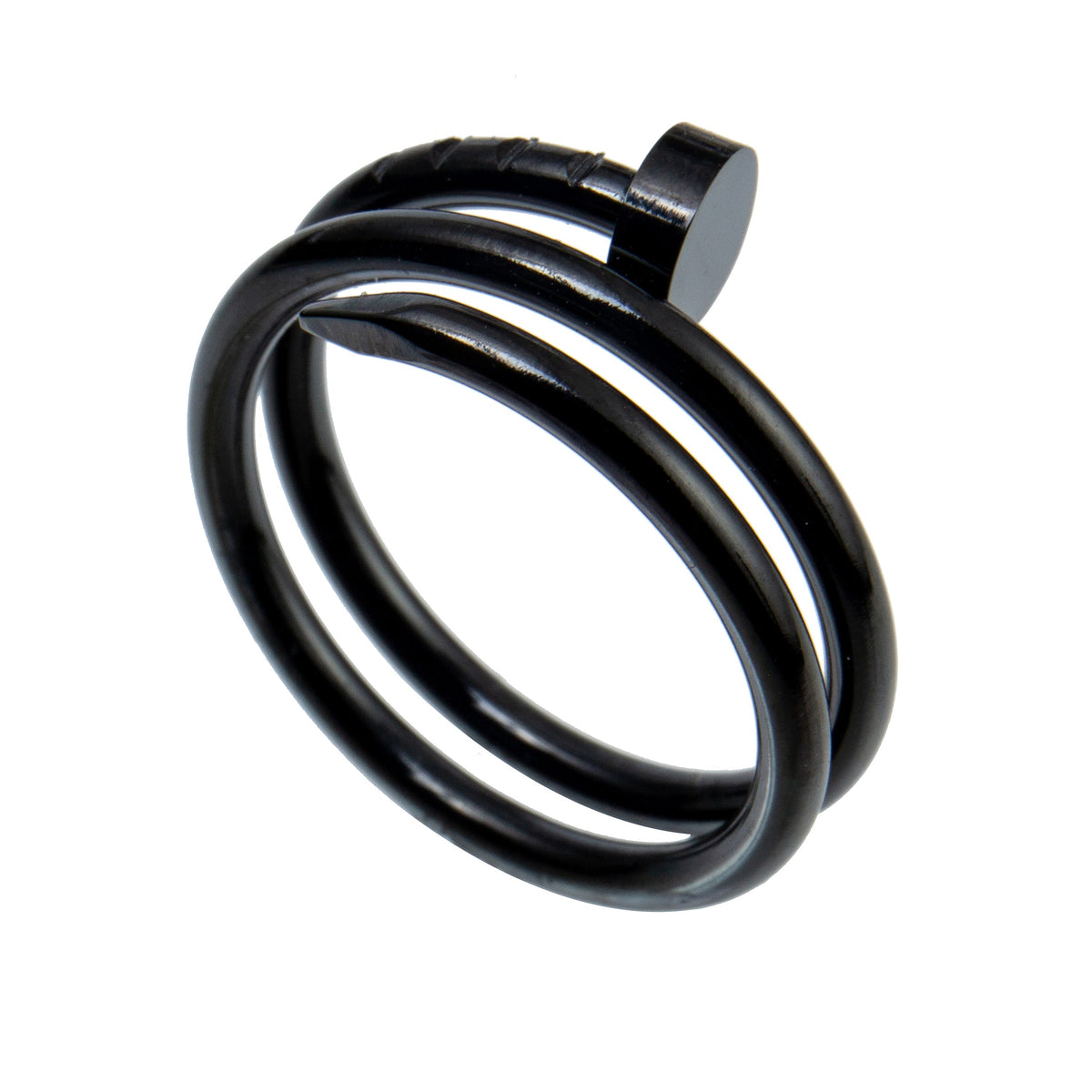 Nail Three Laps Stainless Steel Ring R2125