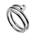 Nail Three Laps Stainless Steel Ring R2125