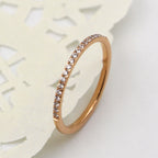 Rhinestone Stainless Steel Ring R2203