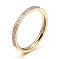 Rhinestone Stainless Steel Ring R2203