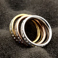 Rhinestone Stainless Steel Ring R2205