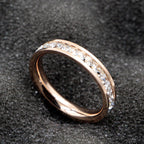 Rhinestone Stainless Steel Ring R2205