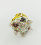 Quartz Rhinestone Stone Rings R2275