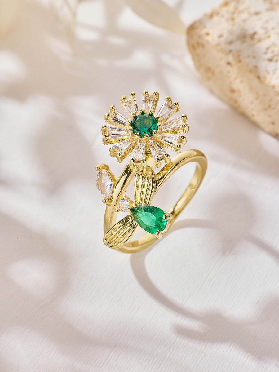 Daisy Cubic Zirconia Ring R2330
