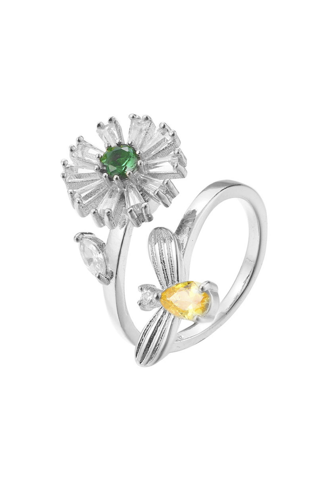 Daisy Cubic Zirconia Ring R2330 - view 4