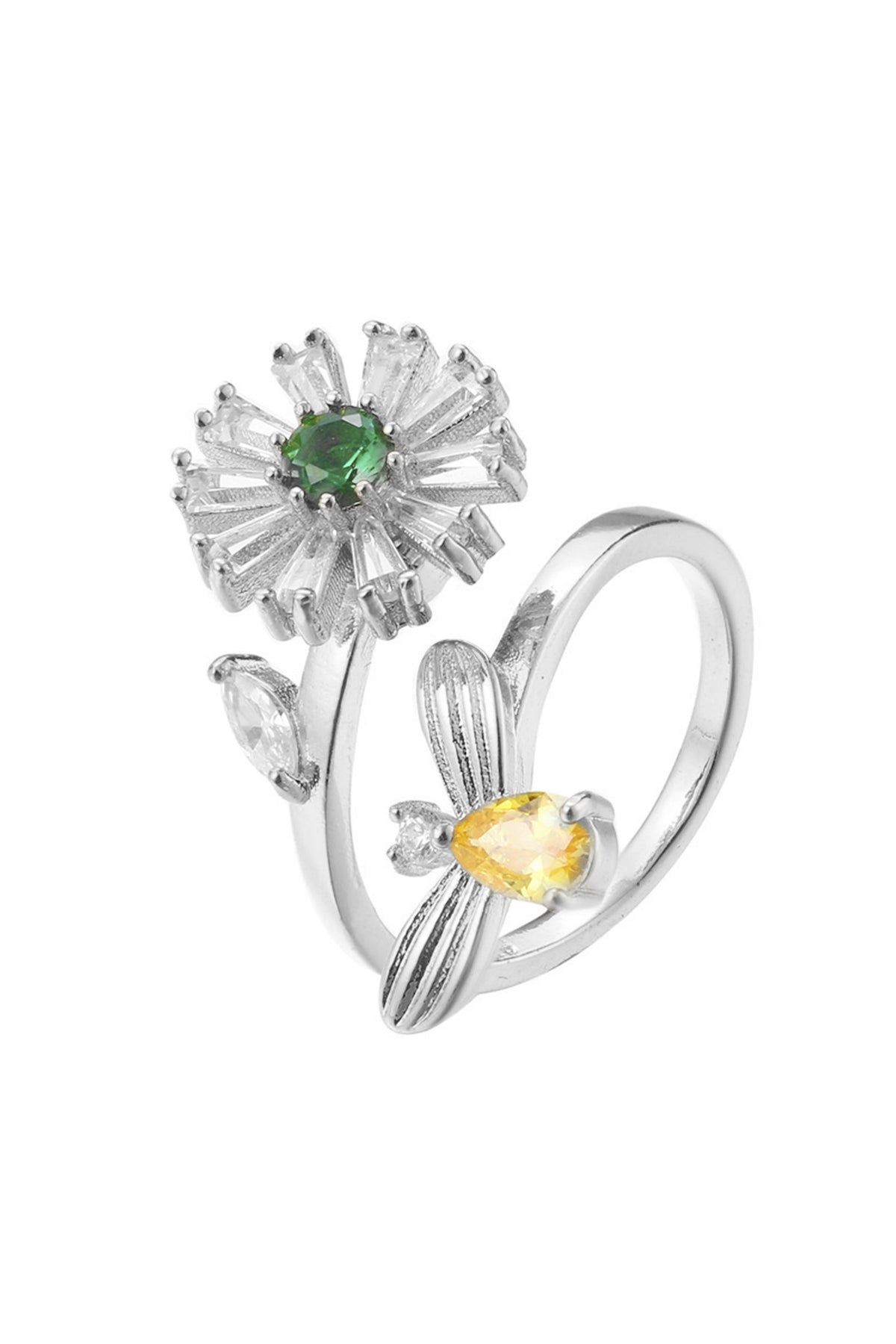 Daisy Cubic Zirconia Ring R2330 - view 4