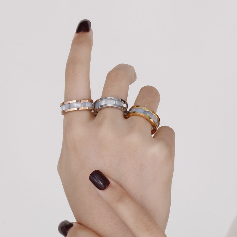 Roman Numeral Stainless Steel Rings R2338