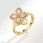 Flower Cubic Zirconia Ring R2386 - view 7