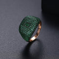 Cubic Zirconia Rings R2403-Green