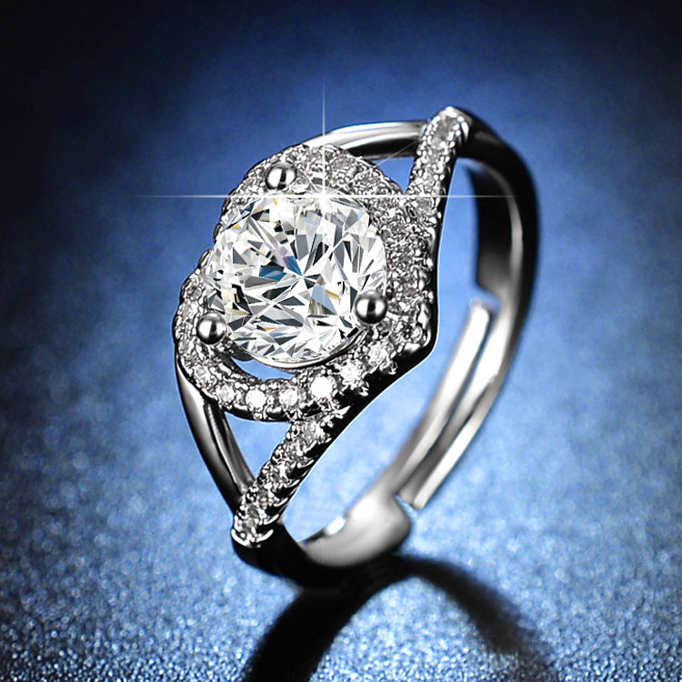 Heart Moissanite Alloy Rings R2465