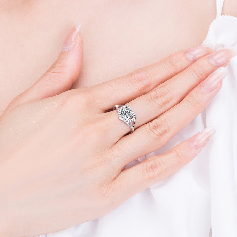 Heart Moissanite Alloy Rings R2465