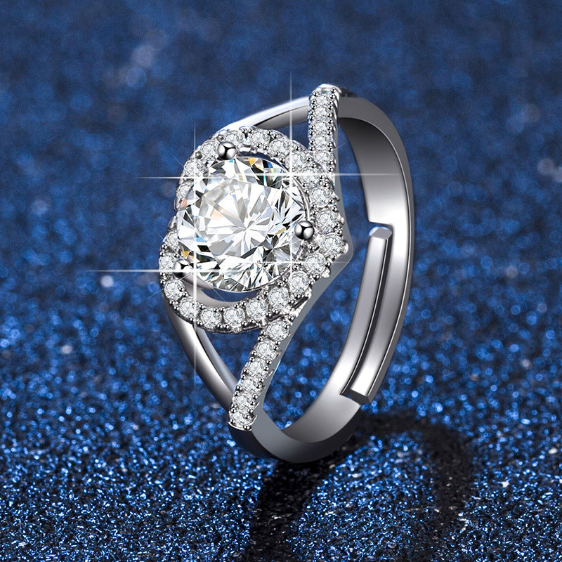 Heart Moissanite Alloy Rings R2465