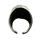 Round Crystal Pavé Cocktail Ring R2531 - Green Opal - view 8