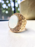 Round Crystal Pavé Cocktail Ring R2531