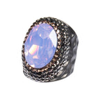 Round Crystal Pavé Cocktail Ring R2531