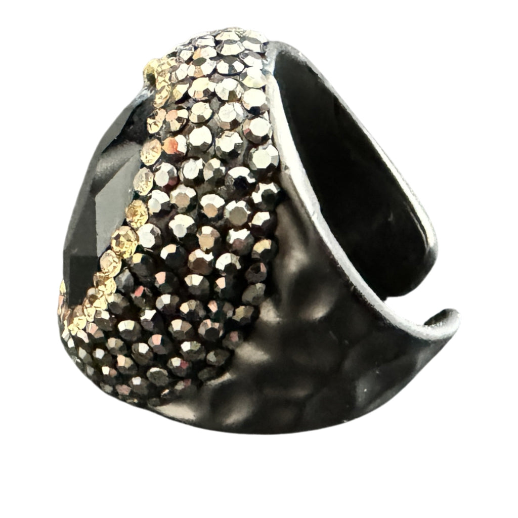 Glass Pavé Cocktail Ring R2532 - view 5
