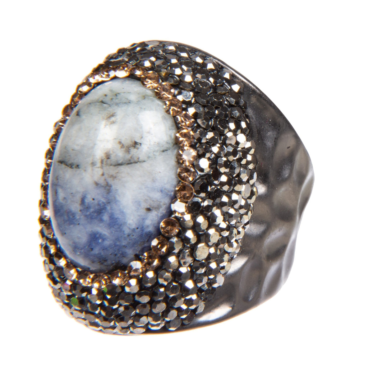Sodalite Pavé Cocktail Ring R2534 - view 2