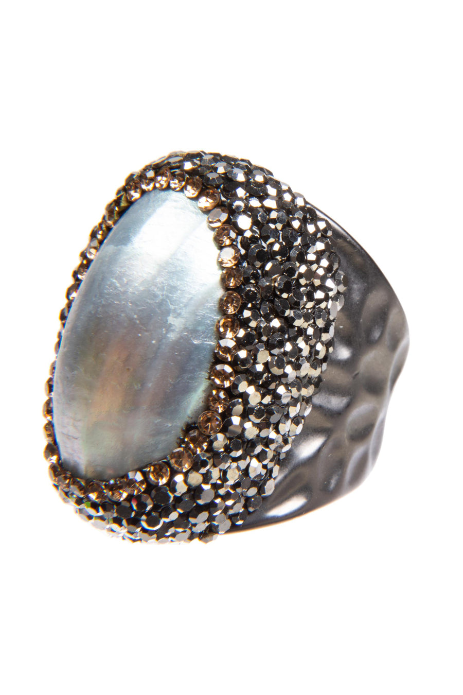 Shell Pavé Cocktail Ring R2544