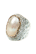 Shell Pavé Cocktail Ring R2544 - view 3